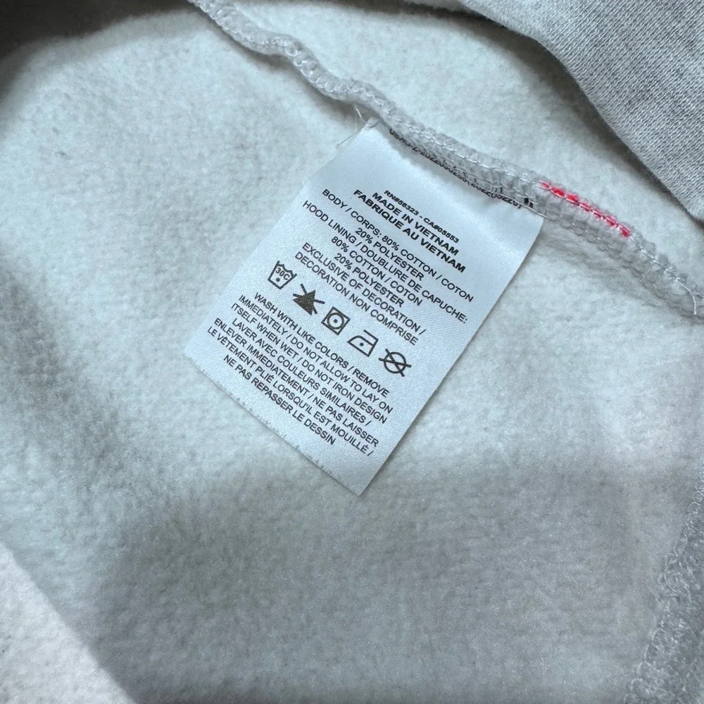 Jordan Zion Williamson Hoodie Mens Small Gray volt red‎ Graphic Sweatshirt